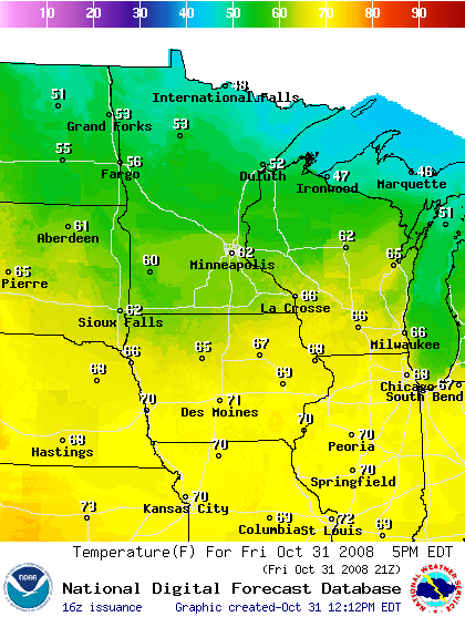 National Digital Forecast Database Image