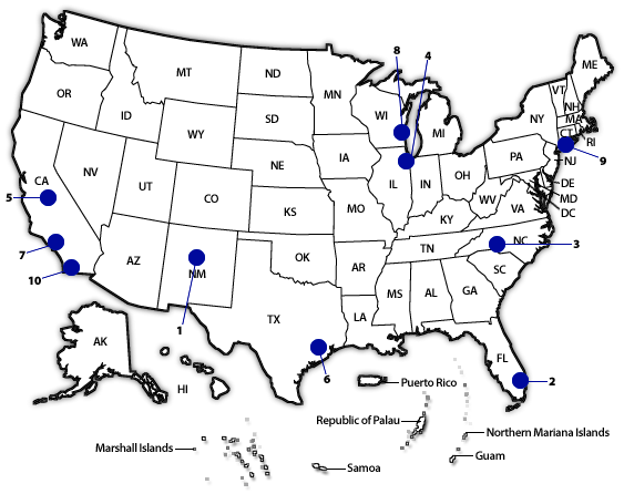 U.S. state funded partners for Asthma Management