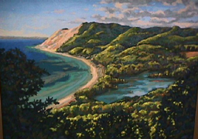 Painting of the View from Empire Bluff