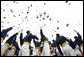 Graduates at the United States Air Force Academy toss their hats at the end of commencement ceremonies Wednesday, May 28, 2008, in Colorado Springs. White House photo by Eric Draper