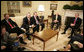 President George W. Bush and Vice President Dick Cheney meet with automotive CEOs Tuesday, Nov. 14, 2006, in the Oval Office. From left are: Ford CEO Alan Mulally, Chrysler Group President and CEO Tom LaSorda, and General Motors Chairman and CEO Rick Wagoner.  White House photo by Kimberlee Hewitt