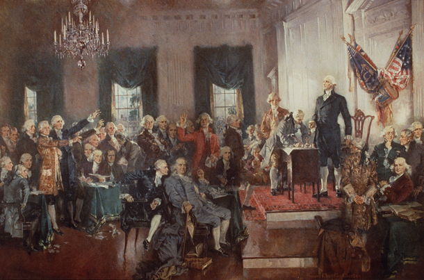 Scene at the Signing the Constitution of the United States by Howard Chandler Christy