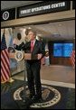 President George W. Bush addresses the media during a visit to the National Security Agency in Fort Meade, Md., Wednesday, Jan. 25, 2006.  White House photo by Eric Draper