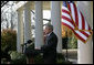 President George W. Bush delivers a statement on the budget Monday, Dec. 3, 2007, in the Rose Garden of the White House. White House photo by Eric Draper