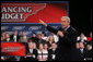 President George W. Bush gestures as he addresses the audience at the Gaylord Opryland Resort and Convention Center Thursday, July 19, 2007 in Nashville, Tenn. Speaking about the economy and budget issues President Bush said, "The best way to balance the budget is to keep taxes low." White House photo by Chris Greenberg