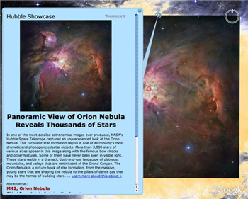 Detailed description of the Hubble Orion Nebula Image provided by the Space Telescope Science Institute in the Hubble Showcase.