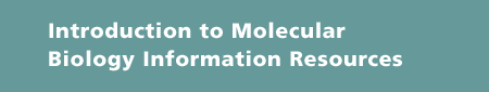 Introduction to Molecular
Biology Information Resources