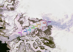 Image of the Jakobshavn Glacier