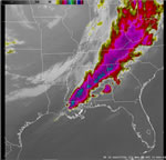 Satellite image at 11:45 pm