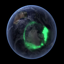 A view of the aurora australis taken by the IMAGE spacecraft