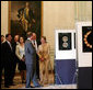 Mrs. Laura Bush participates in a viewing of the National Geographic Exhibits on Afghanistan led by Dr. Fredrick Hiebert, Archaeologist and Curator, National Geographic, Wednesday, June 11, 2008, during her visit to the Ambassador's Residence in Paris. Mrs. Bush is joined by U.S. Ambassador to France, Craig Stapleton, and his wife, Dorothy Stapleton. White House photo by Shealah Craighead