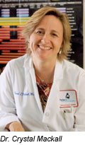 A photo of Dr. Crystal Mackall, acting chief of the Pediatric Oncology Branch in NCI's Center for Cancer Research.
