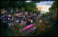 Guests are seen in the Rose Garden at a dinner in honor of Cinco de Mayo hosted by President George W. Bush and Mrs. Laura Bush Monday, May 5, 2008, at the White House. White House photo by Chris Greenberg