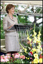 Mrs. Laura Bush addresses the 2006 graduating class during the commencement ceremonies at Vanderbilt University in Nashville, Tenn., Thursday, May 11, 2006. White House photo by Shealah Craighead