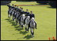 Riders guide Lipizzaner stallions through their paces during an exhibition attended by President George W. Bush and Laura Bush, Tuesday, June 10, 2008, at Brdo Castle in Kranj, Slovenia. White House photo by Eric Draper