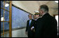 President George W. Bush stops at a memorial marking the execution location of French resistants by the Nazis during his visit to Mont Valerien Saturday, June 14, 2008, in Paris. White House photo by Chris Greenberg