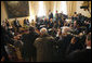 President George W. Bush sits with Italian President Giorgio Napolitano, right, during a press availability at the Quirinale Palace Thursday, June 12, 2008 in Rome. White House photo by Eric Draper