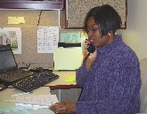 Photo of Grey Towers employee on the phone