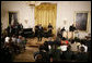 Singer KEM and his band perform a song for President George W. Bush and guests Friday, June 22, 2007 in the East Room of the White House, in celebration of Black Music Month. White House photo by Eric Draper