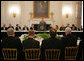 President George W. Bush addresses a meeting of the National Governors Association, Monday, Feb. 27, 2006, in the State Dining Room of the White House. President Bush told the governors that by working together we have got a chance to achieve some big things for the country. White House photo by Paul Morse