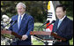 President George W. Bush laughs with South Korean President Lee Myung-bak during a press availability Wednesday, Aug. 6, 2008, at the Blue House in Seoul. White House photo by Eric Draper