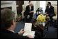 Vice President Dick Cheney meets with Lebanese Parliament member Saad Hariri, Friday January 25, 2006. Earlier in the day Mr. Hariri met President George W. Bush in the Oval Office and discussed the pursuit of democratic freedom and economic revitalization in Lebanon. White House photo by Kimberlee Hewitt