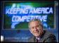 President George W. Bush participates in a Panel on the American Competitiveness Initiative at Cisco Systems, Inc in San Jose, California, Friday, April 21, 2006. White House photo by Eric Draper