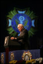Vice President Dick Cheney addresses the 107th National Convention of the Veterans of Foreign Wars of the U.S., Monday, August 28, 2006, in Reno, Nevada. "Whatever it is about America that has produced such brave citizens in every generation, it is the best quality we have," said the Vice President. "Freedom is not free, and all of us are deep in the debt of the men and women who go out and pay the price for our liberty." White House photo by David Bohrer