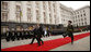 President George W. Bush and President Viktor Yushchenko review the troops during arrival ceremonies Tuesday, April 1, 2008, at the Presidential Secretariat in Kyiv. White House photo by Eric Draper