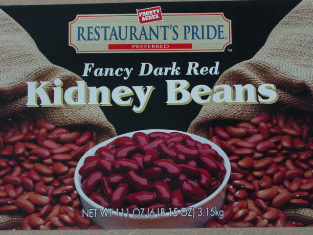 Label from Code brand Fancy dark red kidney beans 