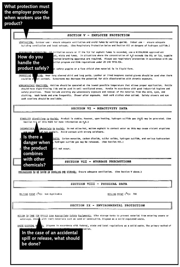 MSDS Sheet Continued