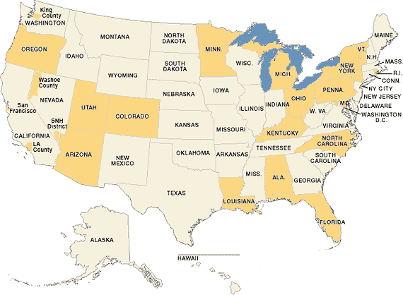 Map of U.S. states and territories