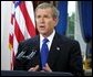 President George W. Bush addresses the nation from the White House on his intention to create a cabinet level position for Office of Homeland Security on Thursday June 6, 2002. White House photo by Paul Morse.