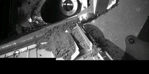 Robotic Arm Camera Image of the South Side of the Thermal and Evolved-Gas Analyzer (Door TA4 receiving sample)