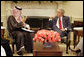 President George W. Bush meets with Foreign Minister Prince Saud Al Faisal of Saudi Arabia in the Oval Office, Sunday, July 23, 2006. White House photo by Kimberlee Hewitt