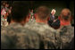 Vice President Dick Cheney thanks members of the Michigan National Guard for their service in the war on terror during an address delivered Monday, September 25, 2006, at the Grand Valley Armory in Wyoming, Mich. Since September 11, 2001, approximately 75 percent of the Michigan Guard has been deployed in support of Operation Iraqi Freedom and Operation Enduring Freedom. White House photo by David Bohrer