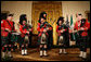 Pipers from the FDNY Emerald Society Pipes and Drums perform in the East Room Monday, March 17, 2008, during a St. Patrick's Day reception at the White House. White House photo by Shealah Craighead