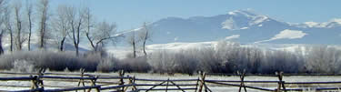 winter scene at Grant-Kohrs Ranch NHS