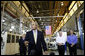 President George W. Bush addresses the employees of Meyer Tool Inc. Monday, Sept. 25, 2006 in Cincinnati, Ohio, speaking about the strength of the U.S. economy and how vital small businesses are to the nation's economic vitality. White House photo by Paul Morse