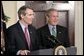 Congressman Rob Portman, R-Ohio, speaks during a ceremony in which President Bush nominated him to be the next U.S. Trade Representative during a ceremony in the Roosevelt Room Thursday, March 17, 2005. White House photo by Paul Morse