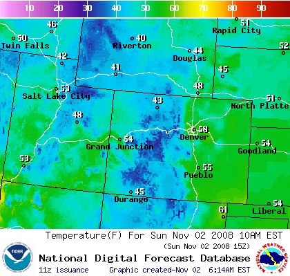 National Digital Forecast Database Image