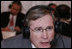 Stephen J. Hadley, Assistant to the President for National Security Affairs, participates in an interview with a radio journalist during the White House Radio Day Tuesday, Oct. 24, 2006.