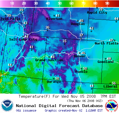 National Digital Forecast Database Image