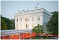 President George W. Bush and Laura Bush host a dinner celebrating Cinco de Mayo in the Rose Garden Wednesday, May 4, 2005. 