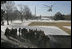 Marine One, carrying President George W. Bush and Laura Bush to Andrews Air Force Base, lifts off from the South Lawn of the White House Thursday, March 8, 2007. The President and Mrs. Bush embarked on the first leg of their five-country, Latin American tour with their first stop Sao Paulo, Brazil. White House photo by David Bohrer