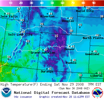 National Digital Forecast Database Image