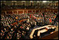 President George W. Bush is applauded during his State of the Union Address at the U.S. Capitol Monday evening, Jan. 28, 2008. White House photo by Shealah Craighead