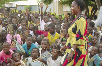 Class at the Mpingu Primary School in Lilongwe, Malawi.