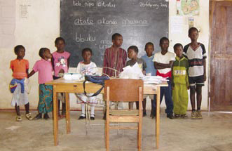 Students at Kamenga Community Centre in Lusaka, Zambia.