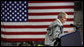 President George W. Bush delivers his remarks to U.S. Army military personnel stationed at the U.S. Army Garrison-Yongsan Wednesday, August 6, 2008, in Seoul, South Korea. White House photo by Eric Draper